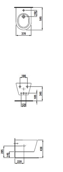 KARTELL BY LAUFEN Bidet wiszący 37x54.5 biały