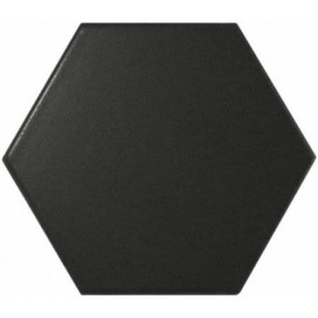 SCALE HEX.BLACK MAT Płytka ceramiczna 12.4x10.7 czarna mat 9mm