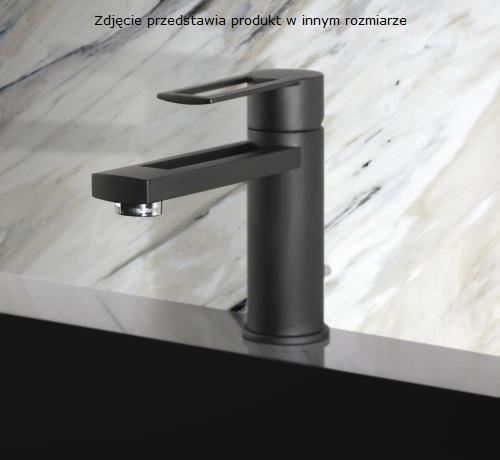 TRASPARENZE Bateria umywalkowa wysoka chrom/czarny z korkiem