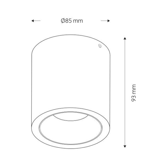 MR CUTE ROUND LED Oprawa natynkowa biała