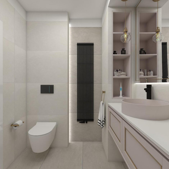 STILL RIMLESS Miska wisząca 37x55 biała