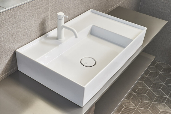 INLOVE 65/B Umywalka nablatowa 40x65 biała