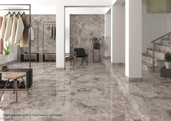 REALSTONE GREY MAT Płytka gresowa 75x75 szara mat