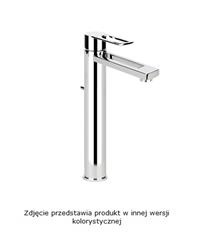 TRASPARENZE Bateria umywalkowa wysoka chrom/czarny z korkiem