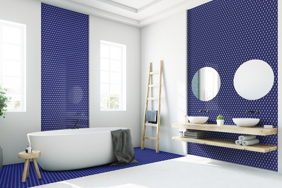 CONSTELLATION COBALT BLUE Mozaika ceramiczna 29x30 niebieska połysk