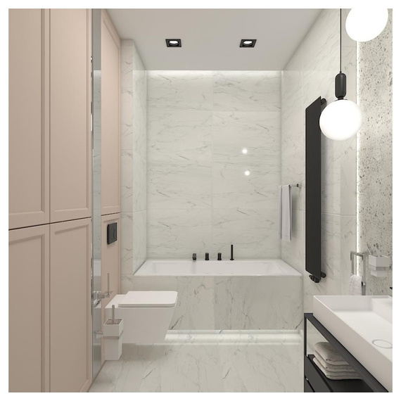 BLISSFUL Miska wisząca 35x55 biała