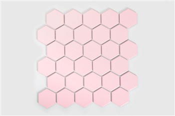 HEXAGON PINK Mozaika ceramiczna 27.1x28.2 różowa mat
