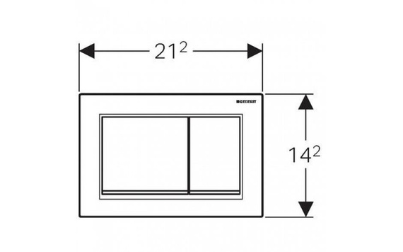 OMEGA 30 Płytka spłukująca do WC 14.2x21.2 biała