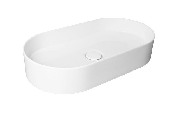 SLIM 65 Umywalka nablatowa 35x65 biała