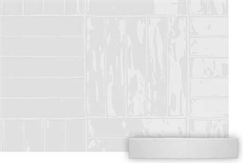 CRAFTED HM WHITE Płytka ceramiczna 7.5x30 biała połysk