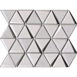 EFFECT TRIANG.SILVER Mozaika szklana 31X26 srebrna połysk