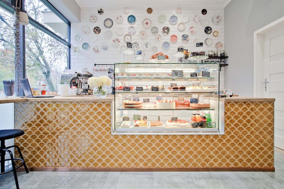 FLABELLUM AMBER Mozaika ceramiczna 28.5x29 złota połysk