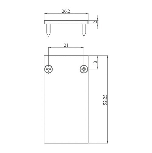 Zaślepka końcowa bez otworu czarna
