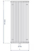 FAT VERTICAL Grzejnik pionowy 53.2x205 biały połysk