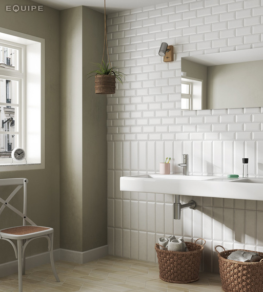 METRO WHITE MATT Płytka ceramiczna 7.5x15 biała mat