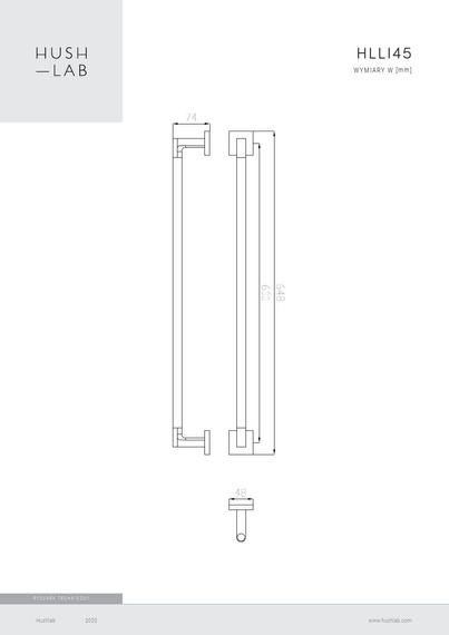 LUKKA Wieszak na ręcznik 60 cm chrom