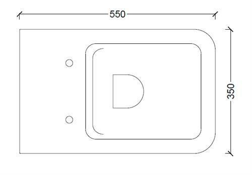 BLISSFUL Miska wisząca 35x55 biała