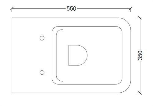 BLISSFUL Miska wisząca 35x55 biała
