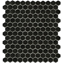 AIR HEX BLACK MATT Mozaika ceramiczna 27.2x30.4 czarna mat 6mm
