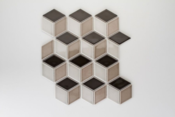 DIAMOND ART DECO Mozaika ceramiczna 26.6x30.5 mat 6mm