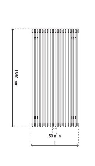 FAT VERTICAL Grzejnik pionowy 19.3x185 biały połysk