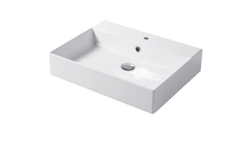 SLIM SQUARE Umywalka nablatowa 46x60 biała