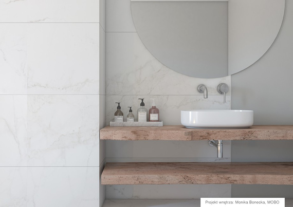 MARMI DUE Płytka gresowa 60x120 biała poler 10.5mm