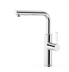 TRES Bateria jednouchytowa z wyciąganą wylewską, chrom