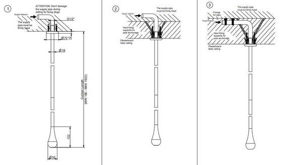 GOCCIA Wylewka do baterii umywalkowej czarny mat