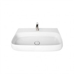 RUN 75 Umywalka nablatowa 45x75 biała