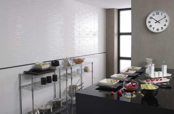 JAZZ BLANCO Płytka ceramiczna 25x75 biała połysk