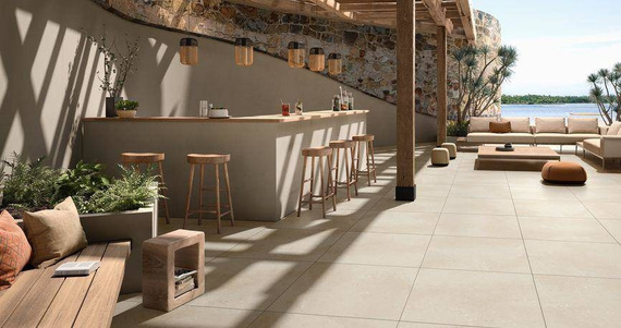 PORTO ROTONDO Płytka gresowa 90x90 beżowa grip 20mm