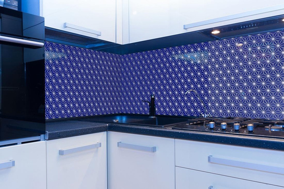 CONSTELLATION COBALT BLUE Mozaika ceramiczna 29x30 niebieska połysk