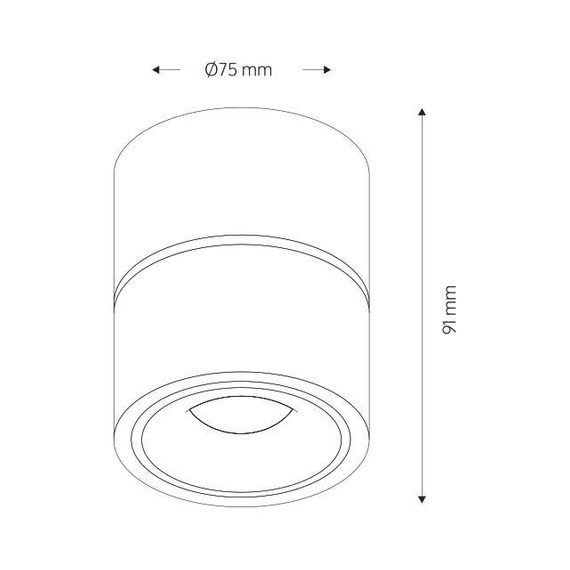 MISS FLEXY Oprawa natynkowa czarna