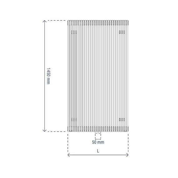 FAT VERTICAL Grzejnik pionowy 34.5x145 biały mat 677W