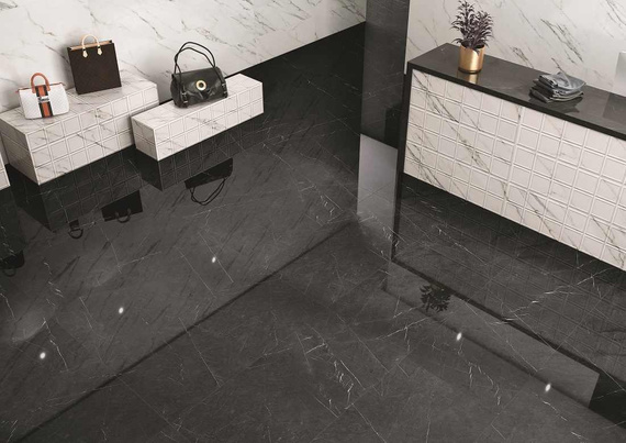 MARQUINA PULIDO Płytka gresowa 120x120 czarna połysk