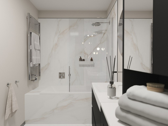 MARMI ORO UNO Płytka gresowa 120x260 biała mat 6mm