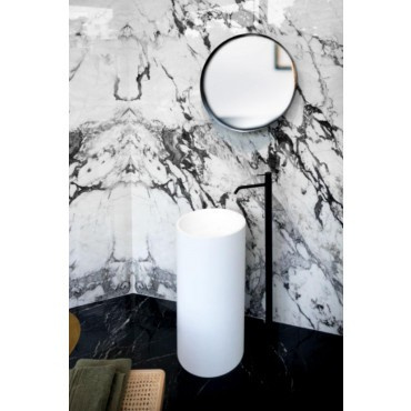 SIENA BLACK Bateria umywalkowa wolnostojąca czarny mat