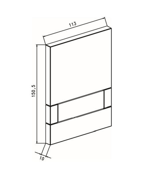 BUTTON URINAL 02 Płytka spłukująca do pisuaru 11.3x15 czarna mat