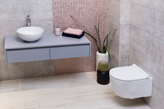 LEVEL PERFECT Miska wisząca 36x50 biała