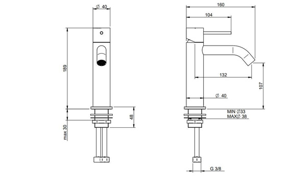 Bateria umywalkowa stojąca yellow gold pvd