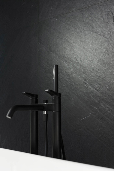 MYSTONE LAVAGNA NERO Płytka gresowa 75x150 czarny mat