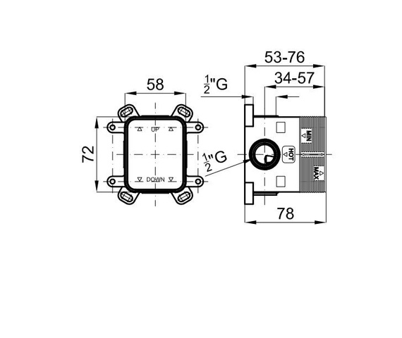 SMART BOX Element podtynkowy do baterii