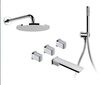 MIS Zestaw prysznicowy chrom
