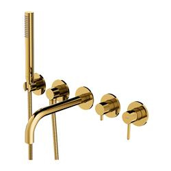 OMNIRES Y Bateria wannowa 5-elementowa złota PVD