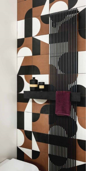 FAT VERTICAL Grzejnik pionowy 34.5x145 czarny mat 0557