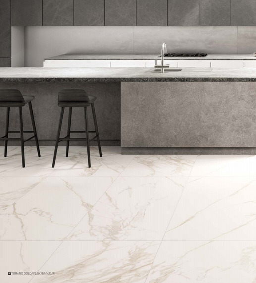 TORANO GOLD NT Płytka gresowa 90x90 biała mat