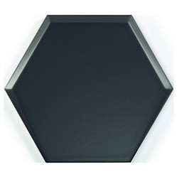 MINI HEXA CONT GRAPH Płytka ceramiczna 15x17.3 czarna mat