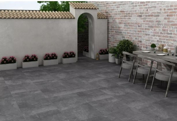 HAMBURG BLACK Płytka gresowa 60x60 szara mat 20mm