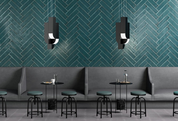 CALIFORNIA GREEN Płytka ceramiczna 7.5x30 zielona połysk